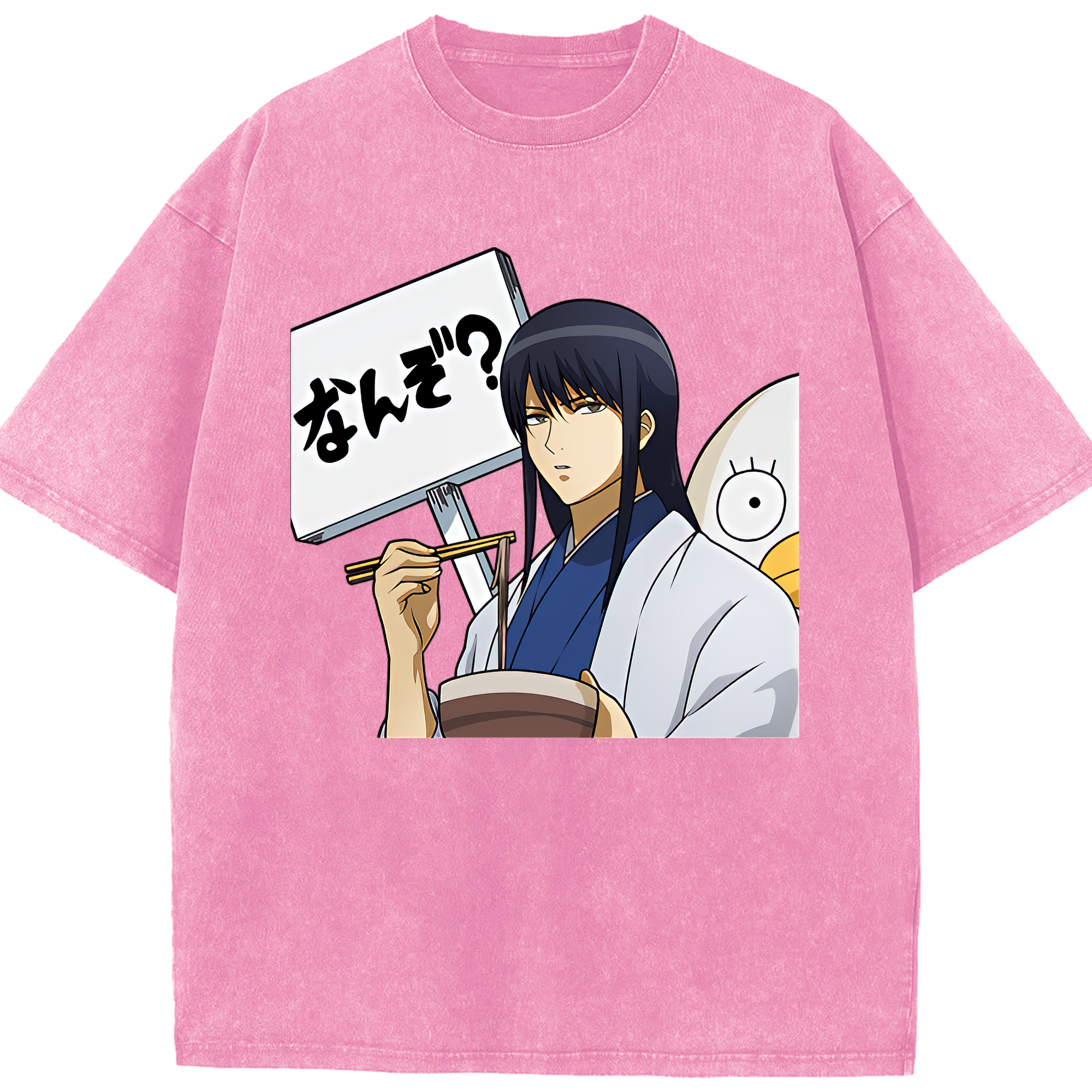 （画像用） ぎんたま 坂田銀時（さかたぎんとき） 神楽 志村新八（しむら しんぱち） GINTAMA Sakata Gintoki Kagura Shimura Shinpachi 綿100% ヴィンテージ風 半袖Tシャツ（フロントプリント）
